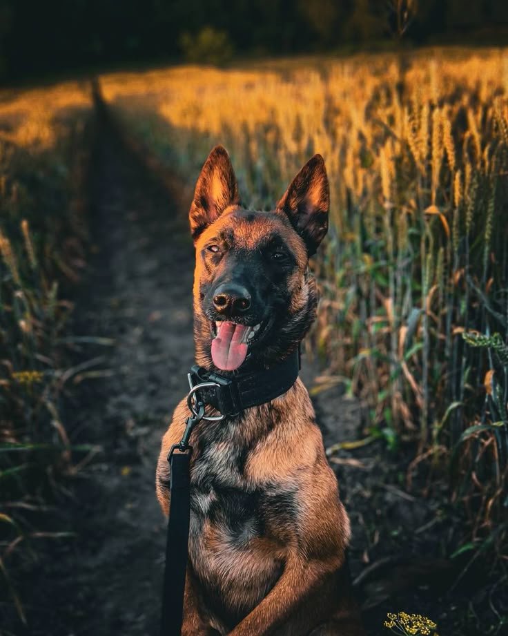 Belgian Malinois on a 30-foot long line practicing recall outdoors